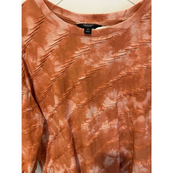 Simply Vera Vera Wang Orange tie dye 3/4 sleeve sweatshirt - Picture 4 of 6